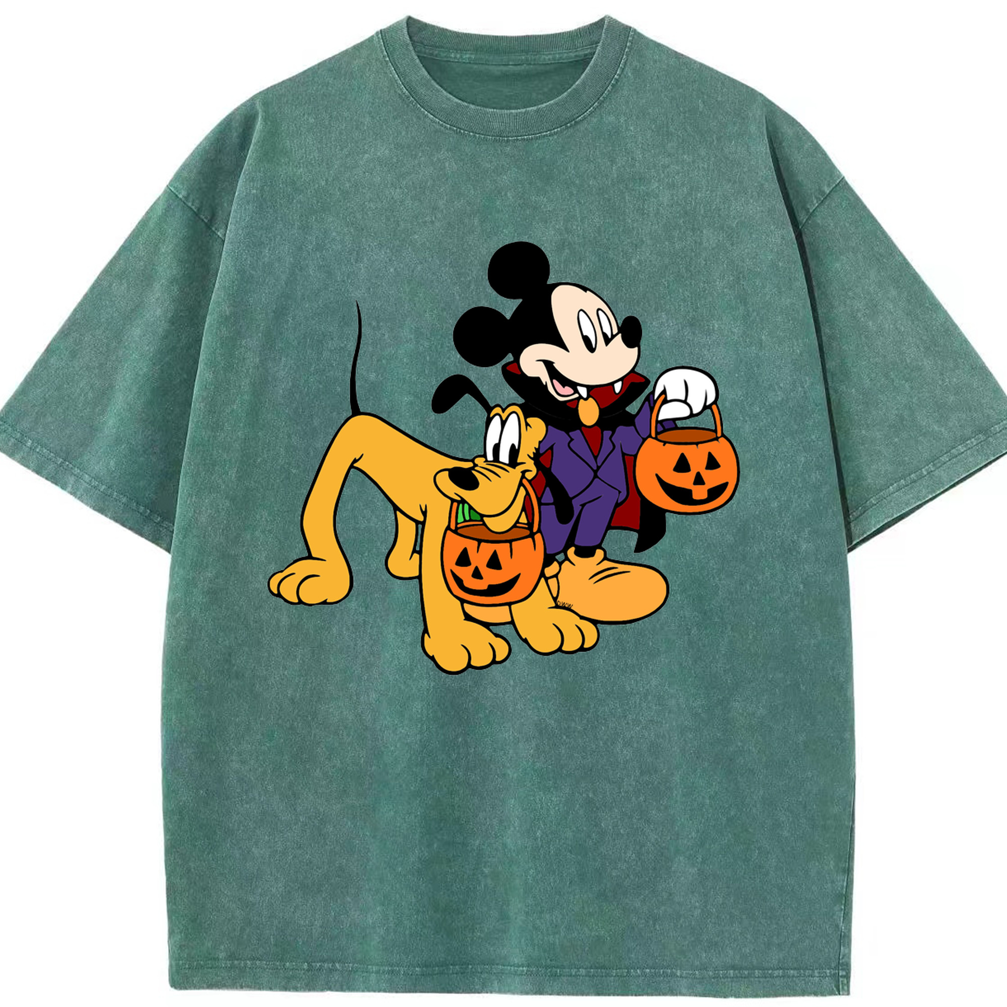 （画像用） ミッキーマウス Mickey Mouse 綿100% ヴィンテージ風 半袖Tシャツ（フロントプリント）